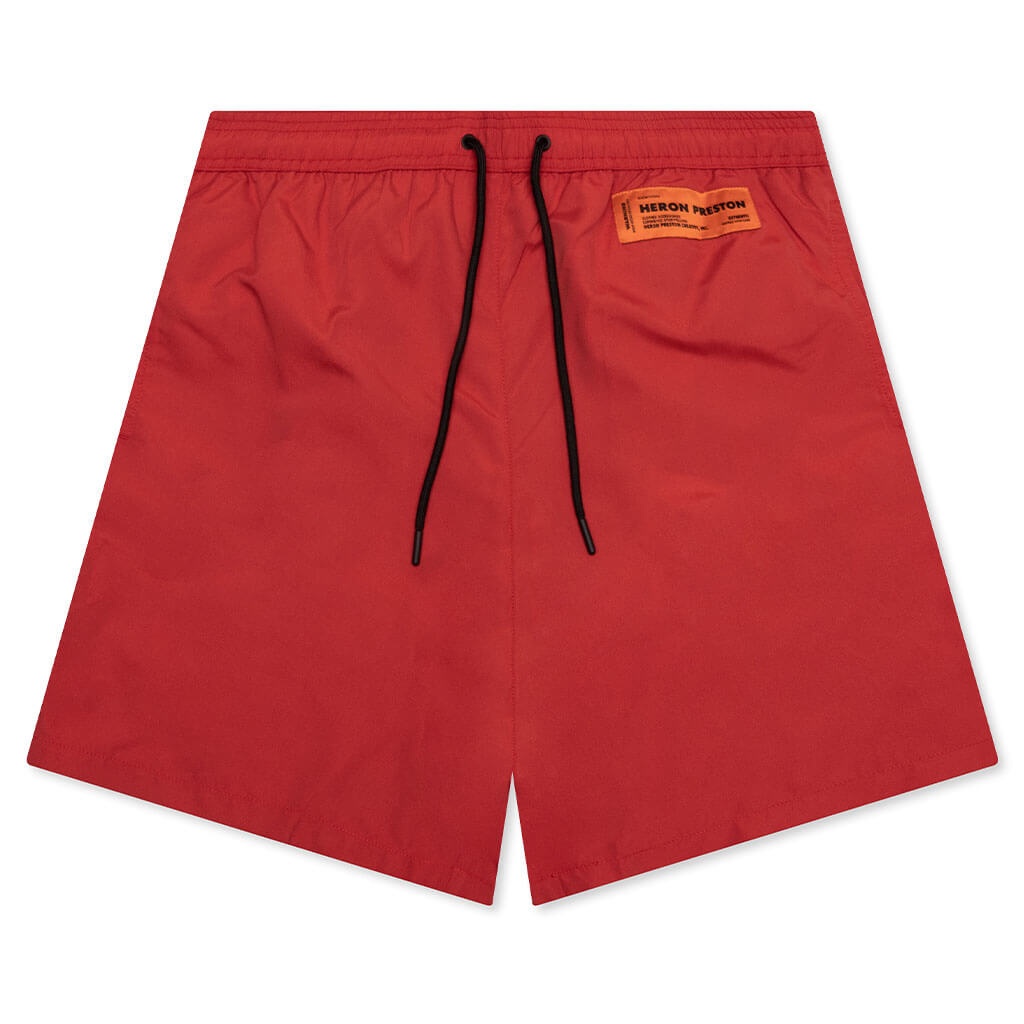 NYLON SWIM SHORTS - RED - 1
