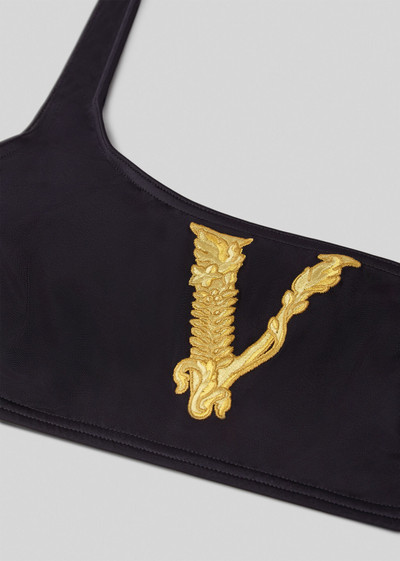 VERSACE Virtus Embroidered Bikini Top outlook