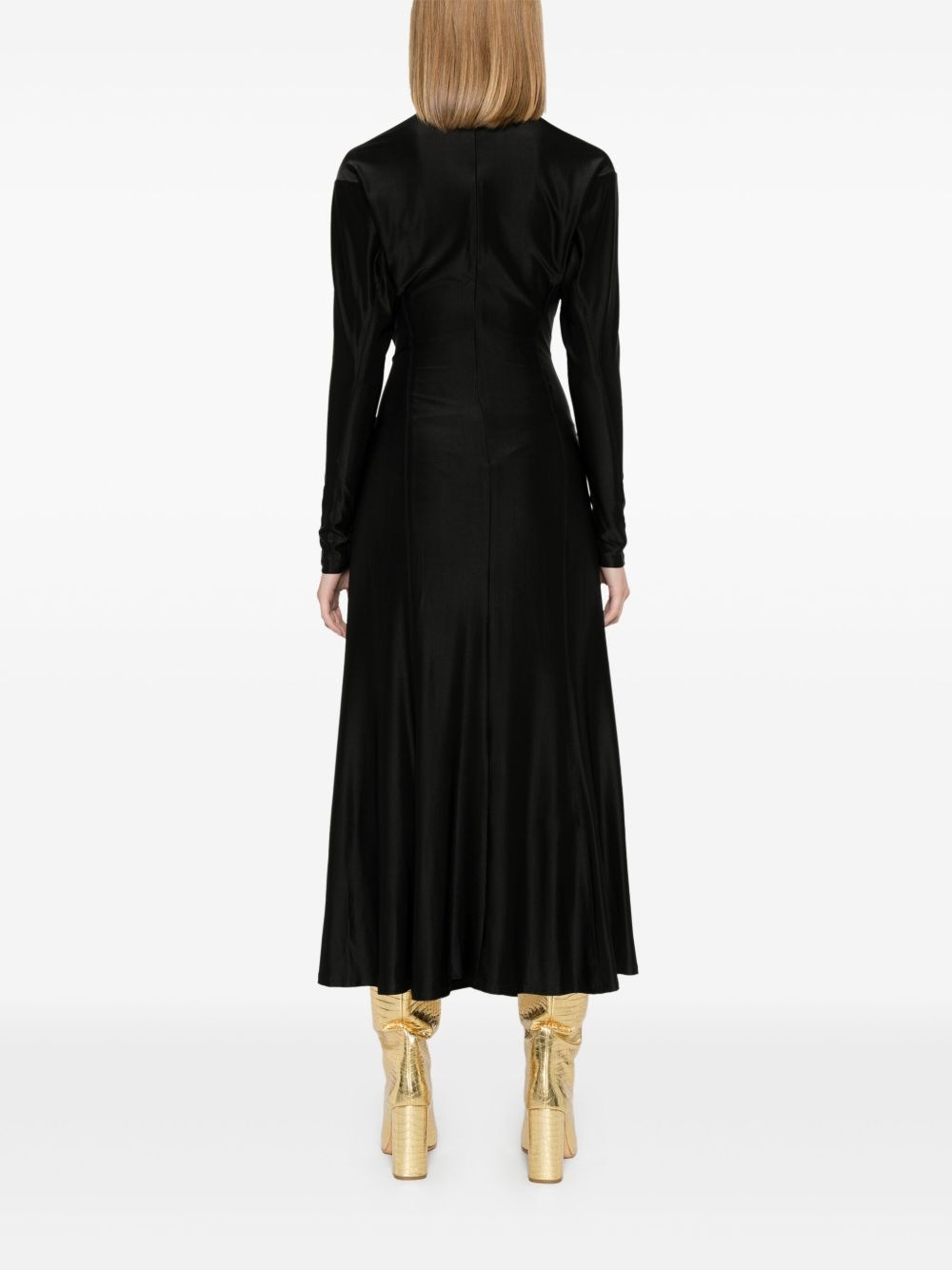 gathered-detail dress - 4