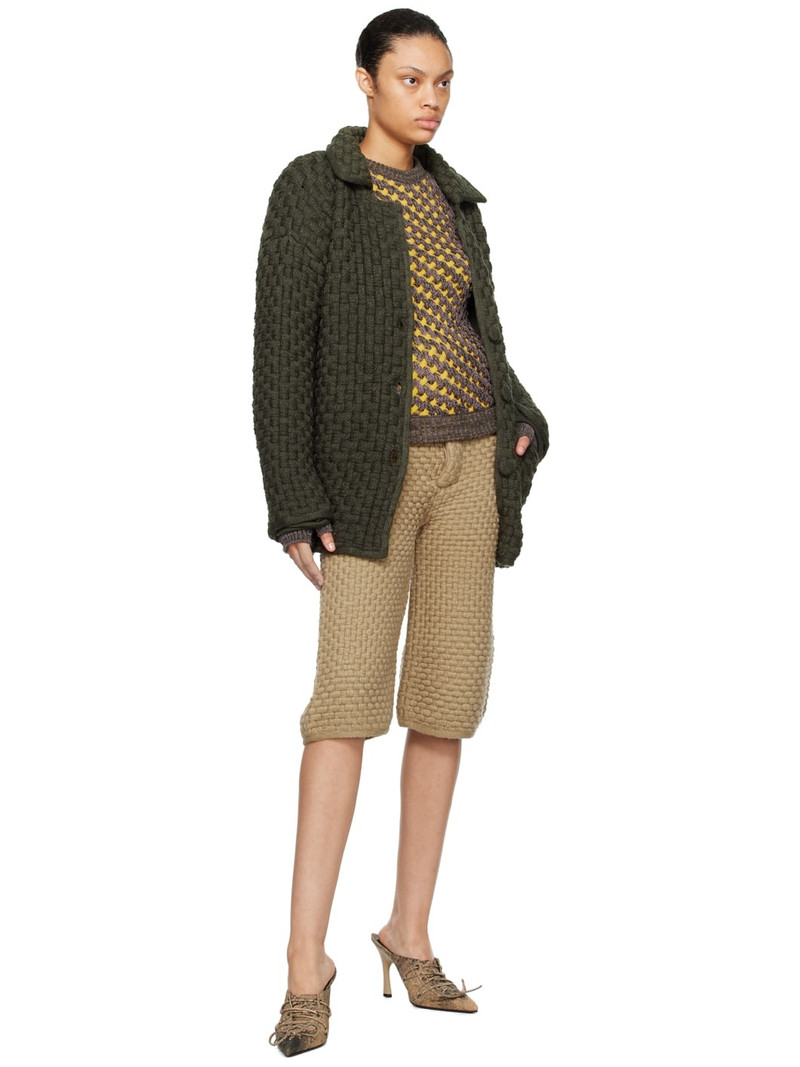 ISA BOULDER SSENSE Exclusive Yellow & Taupe Cereal Sweater outlook