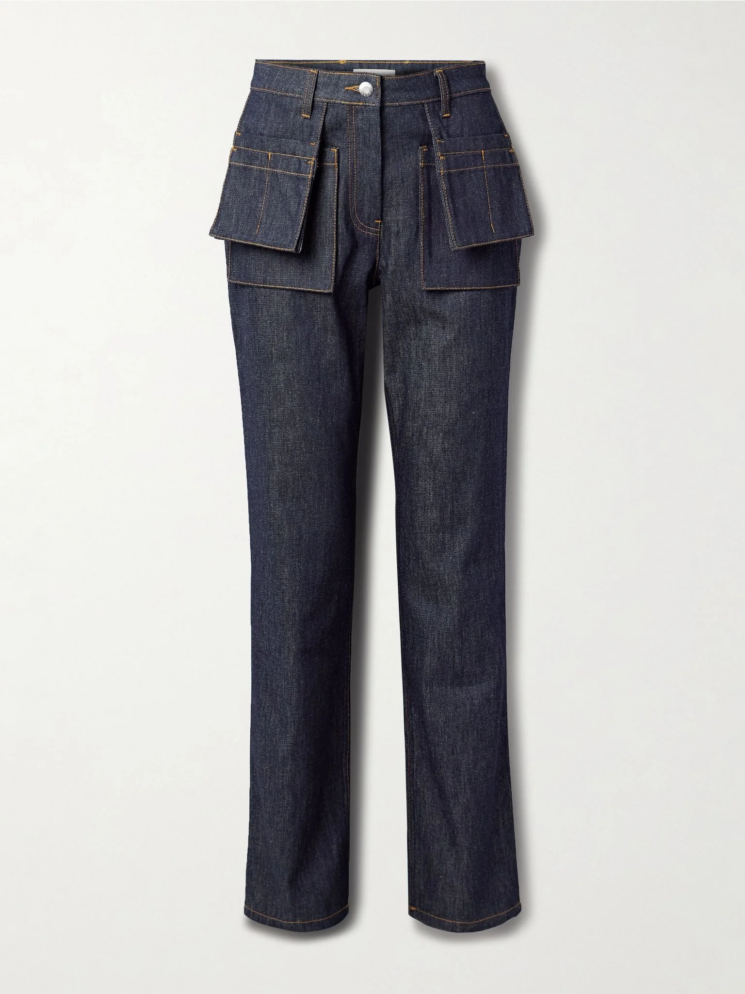 Utility mid-rise straight-leg jeans Blue - 1