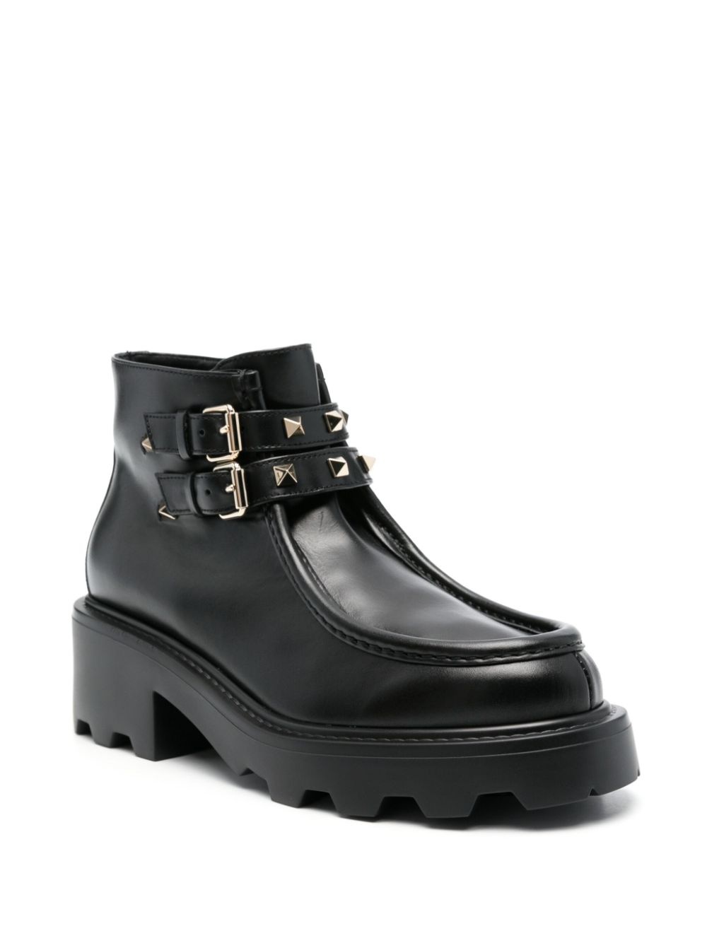 Rockstud leather boots - 2