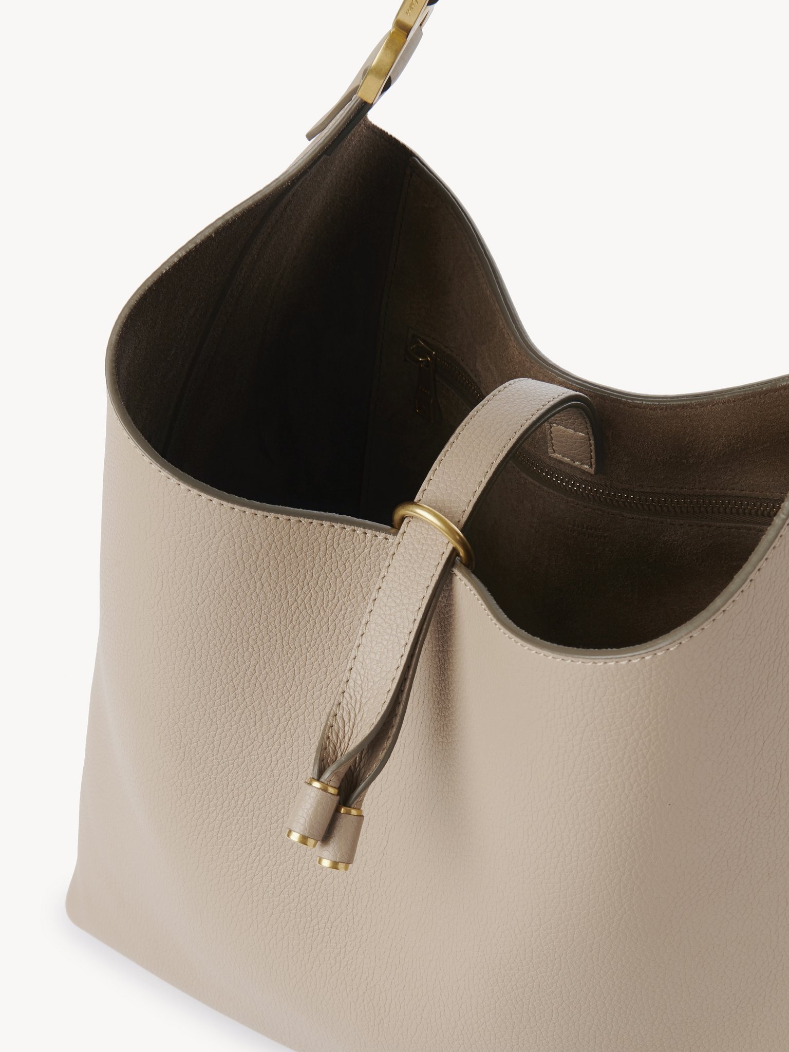 MARCIE HOBO BAG IN GRAINED LEATHER - 6