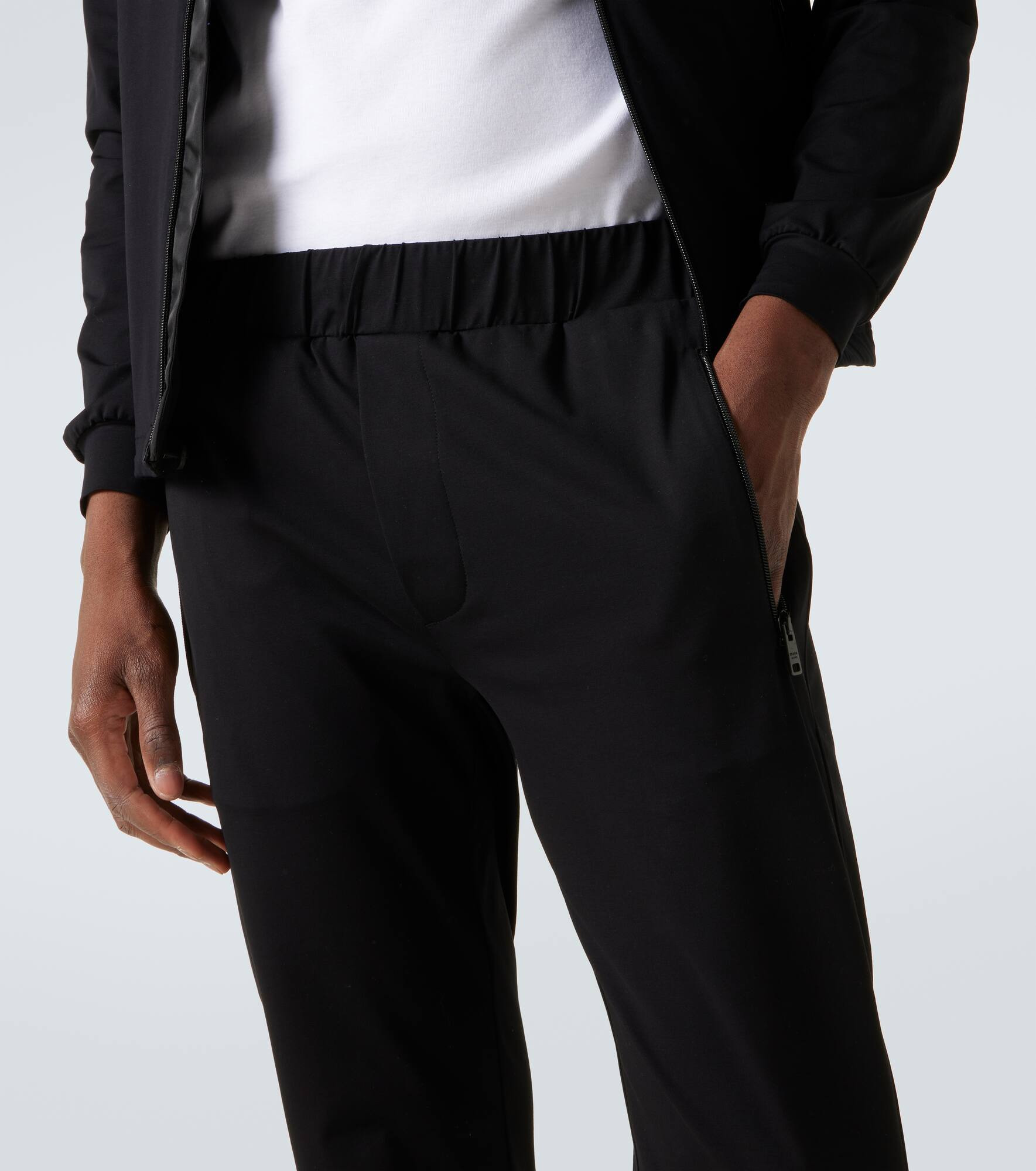 Technical cotton-blend slim pants - 5