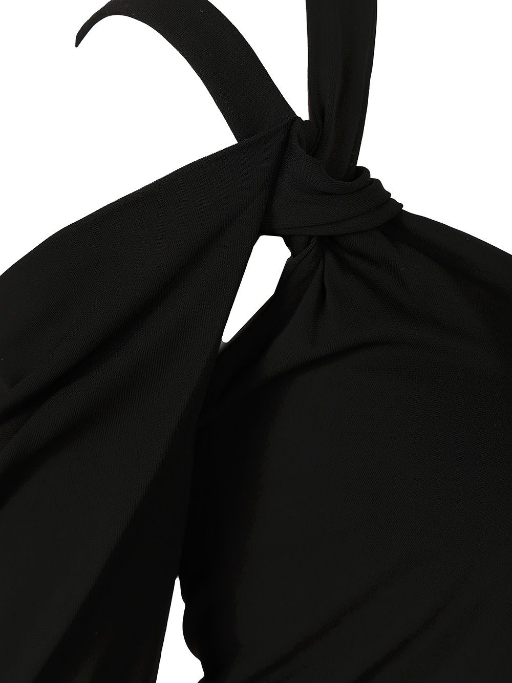 Crepe Midi Dress Dresses Black - 7