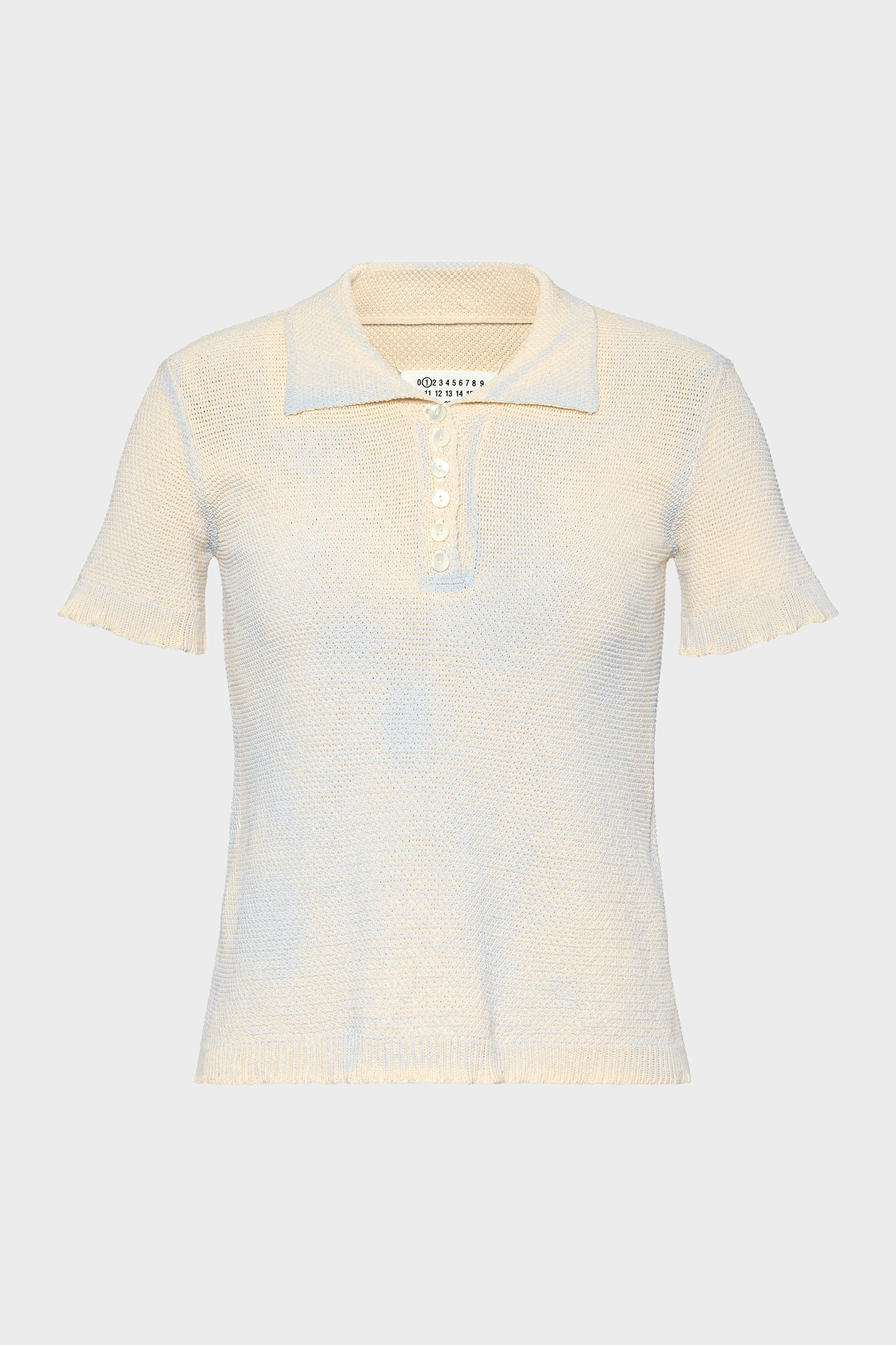 Stamped Cotton Knit Polo - 1