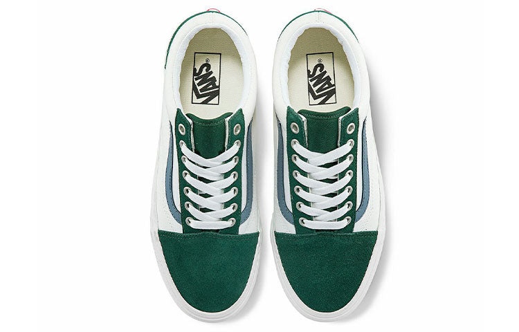 Vans Old Skool Low Tops Casual Skateboarding Shoes Unisex White Green VN0A5JMIBLG - 3
