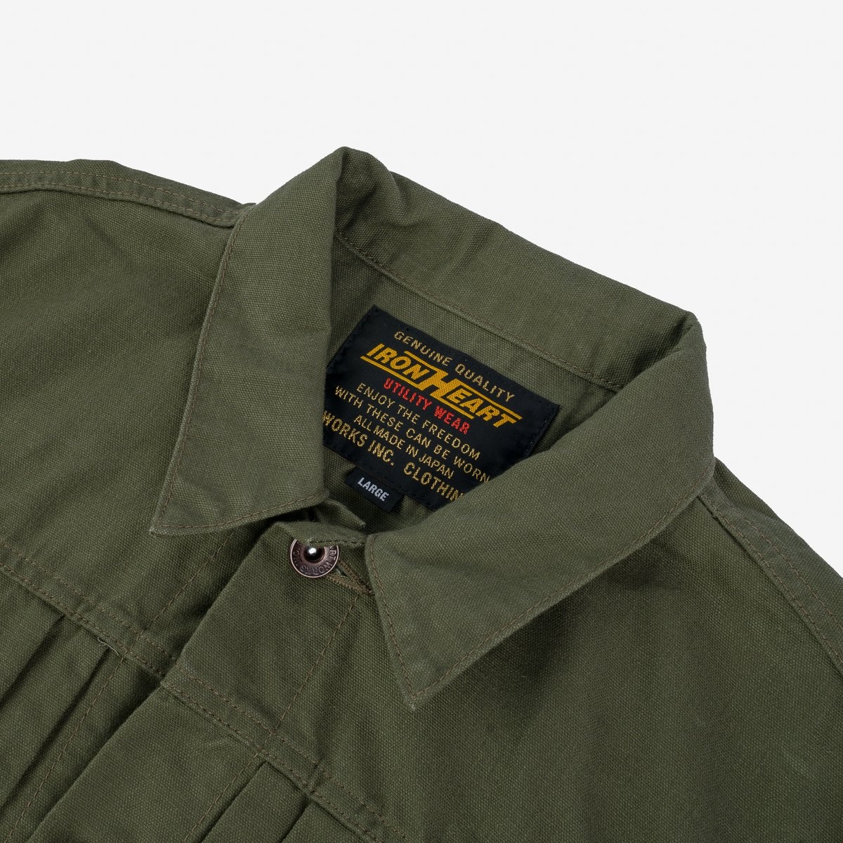 IHJ-134-ODG 9oz Paraffin Coated OX Type II Jacket - Olive Drab Green - 6