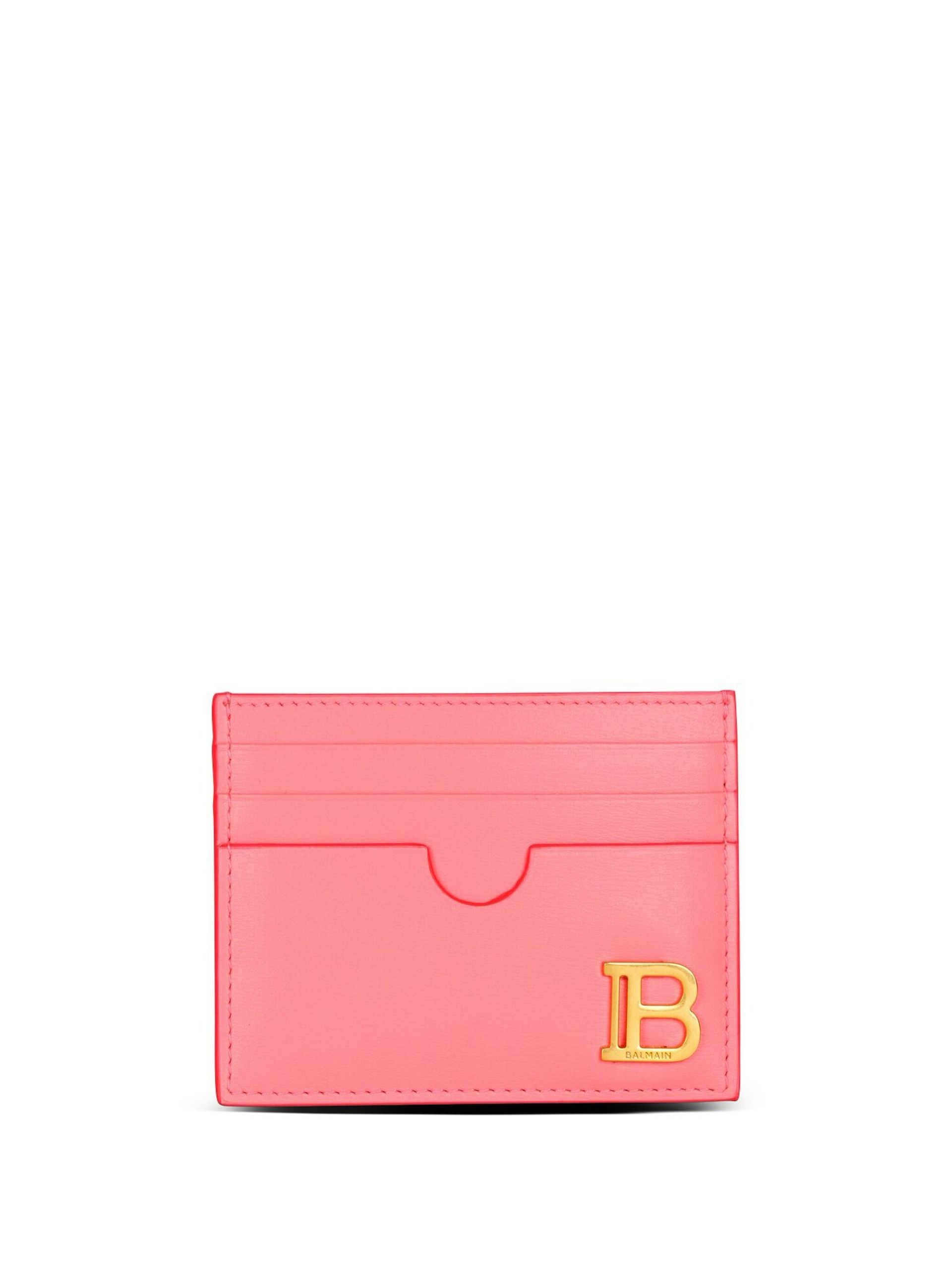 Pink B-Buzz Leather Card Holder - 1