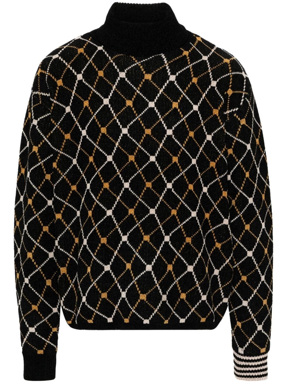 chenille roll-neck jumper - 1