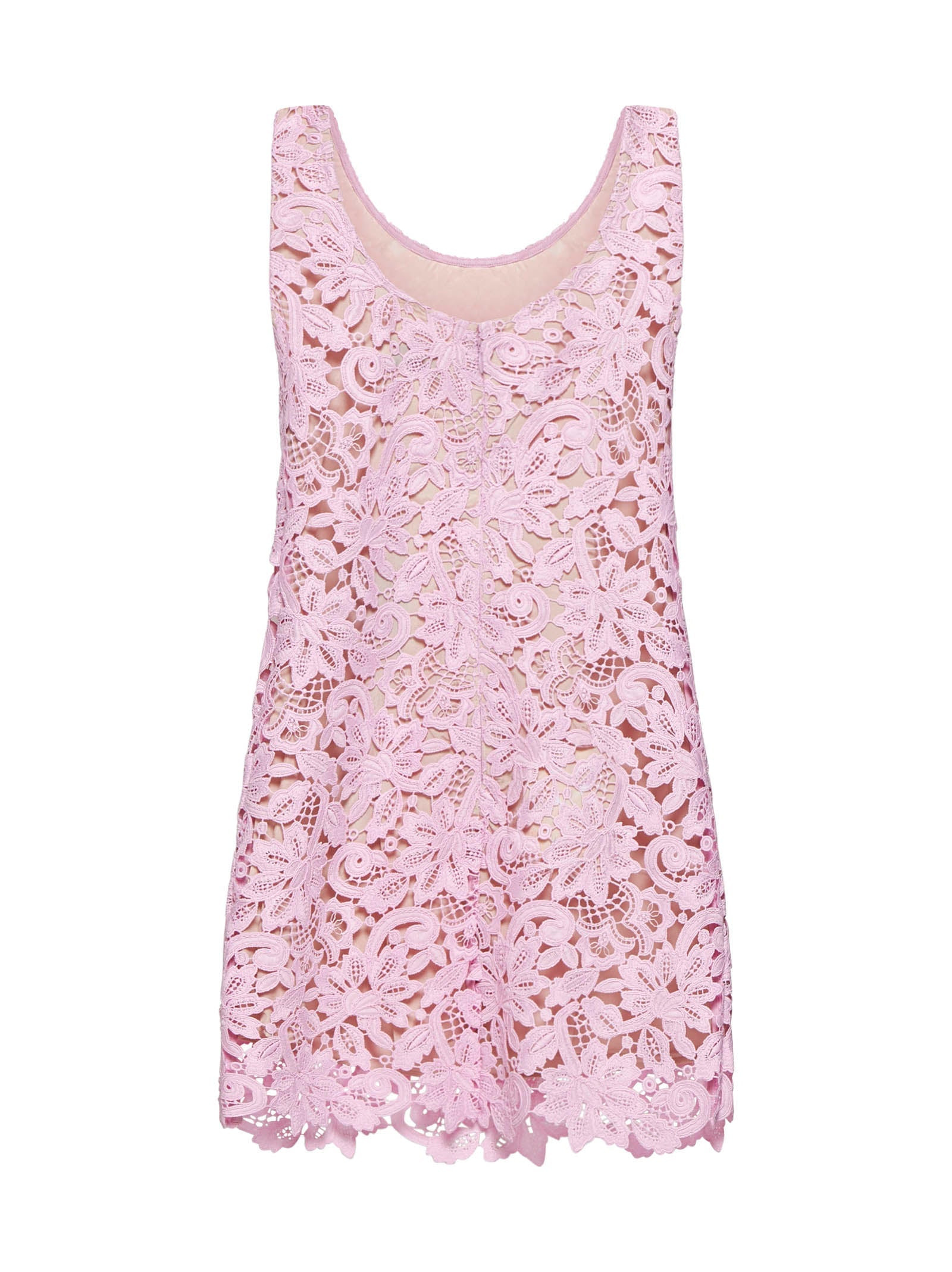 Self Portrait Women Pink Floral Lace Mini Dress - 2