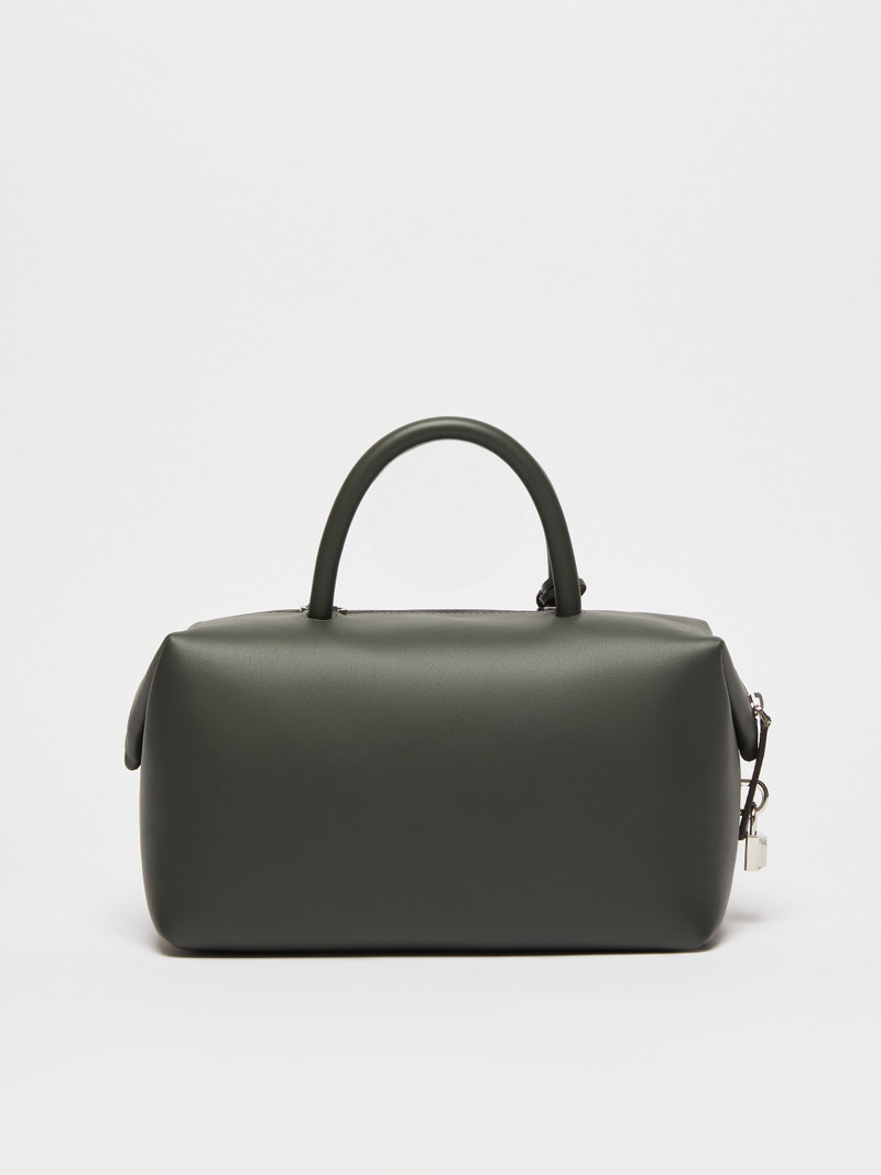 HOLDALLM Medium shiny leather satchel bag 3