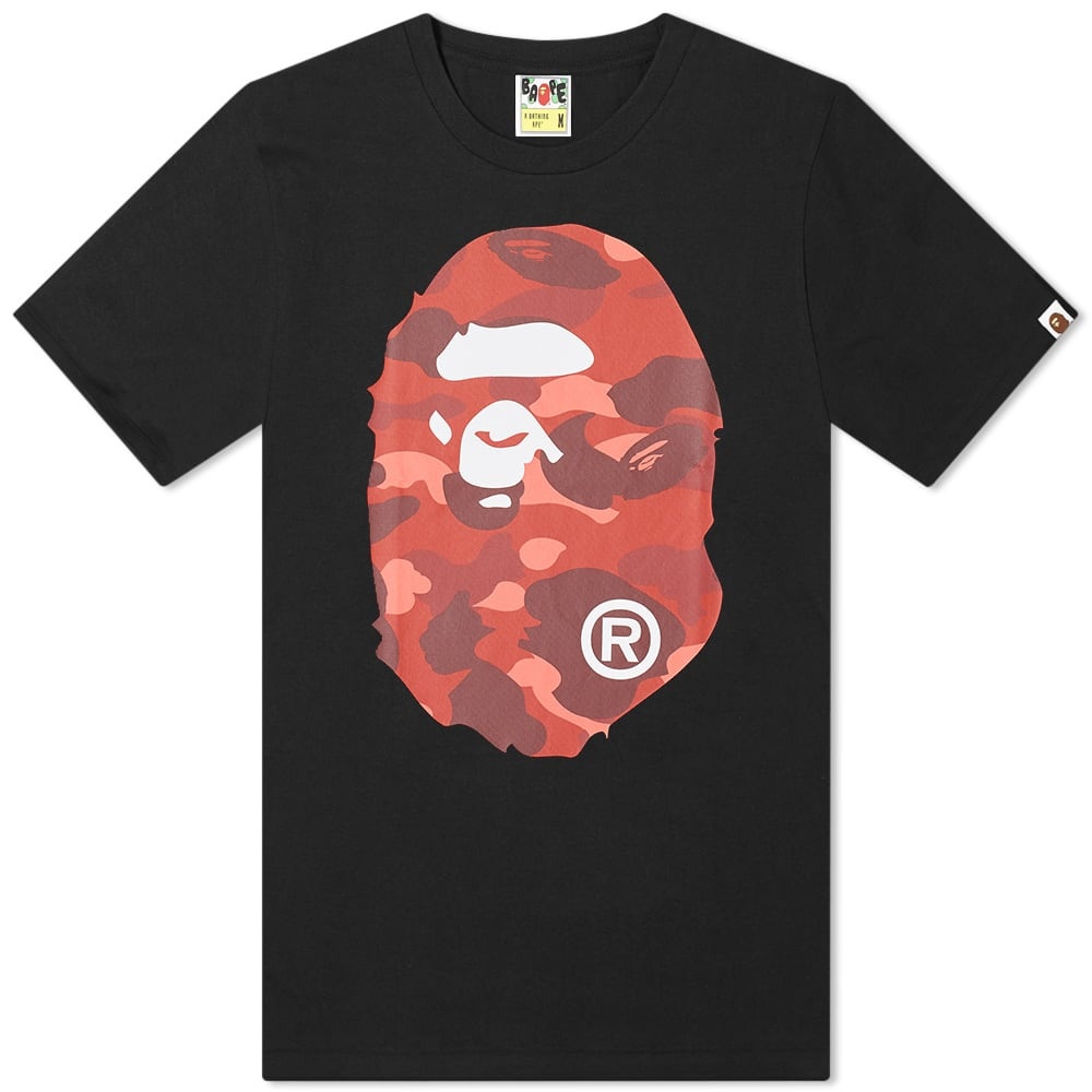 A Bathing Ape Colour Camo Big Ape Head Tee - 1