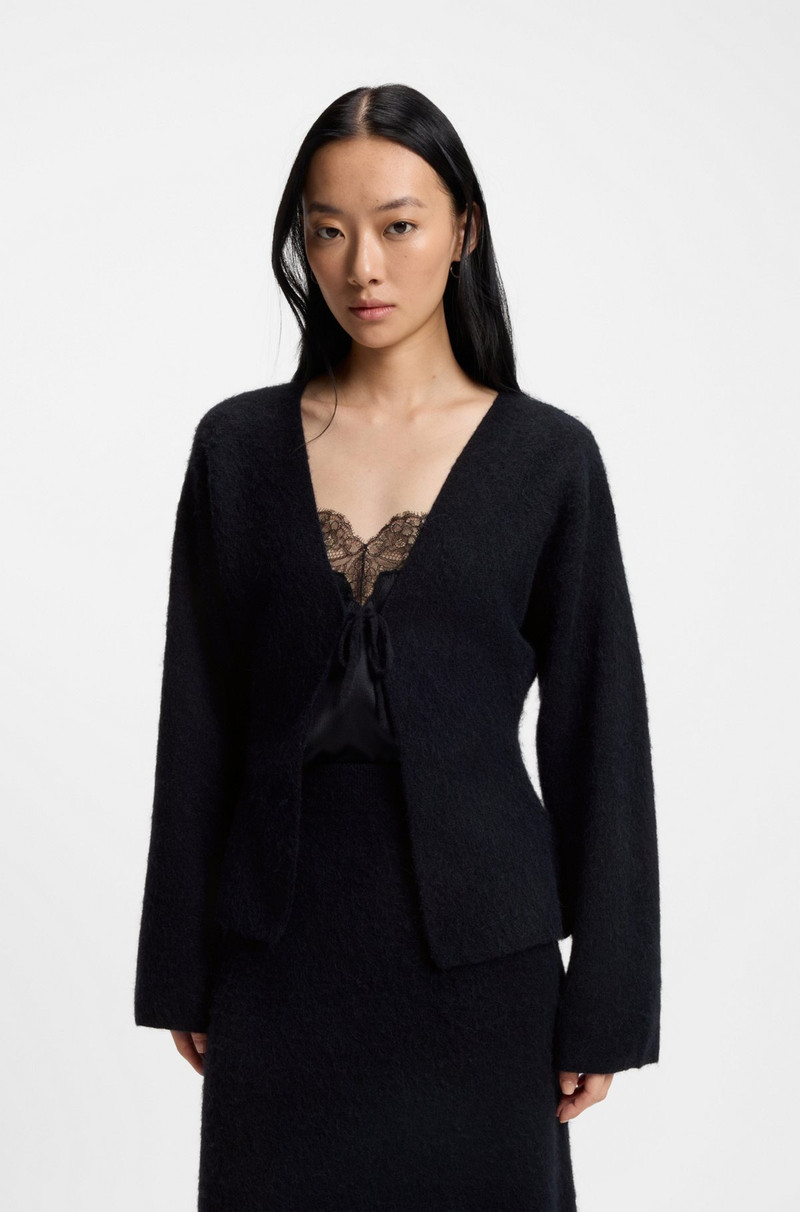 KNITTED CARDIGAN WITH TIE CLOSURE 2