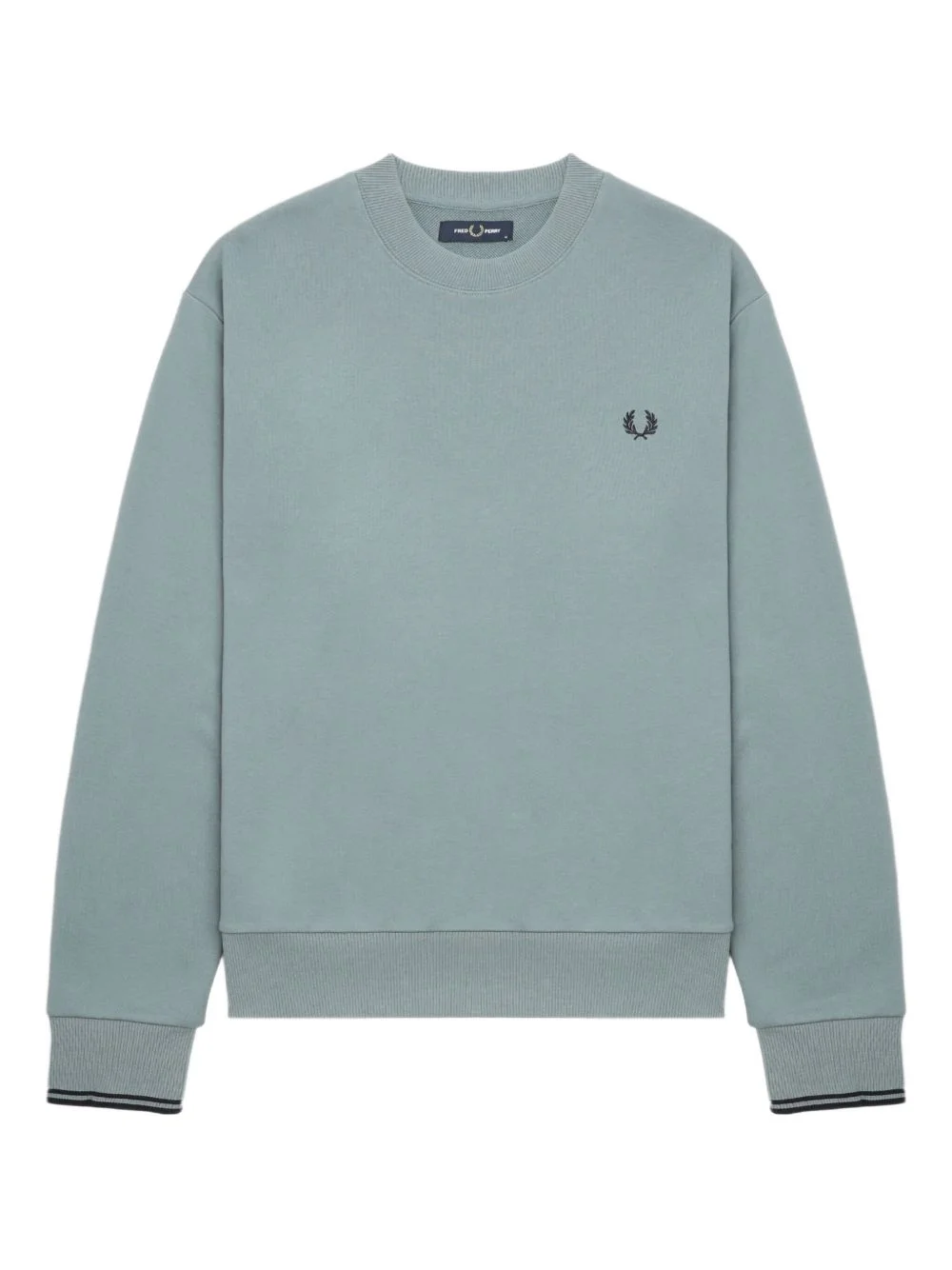 embroidered-logo crew neck sweatshirt - 1