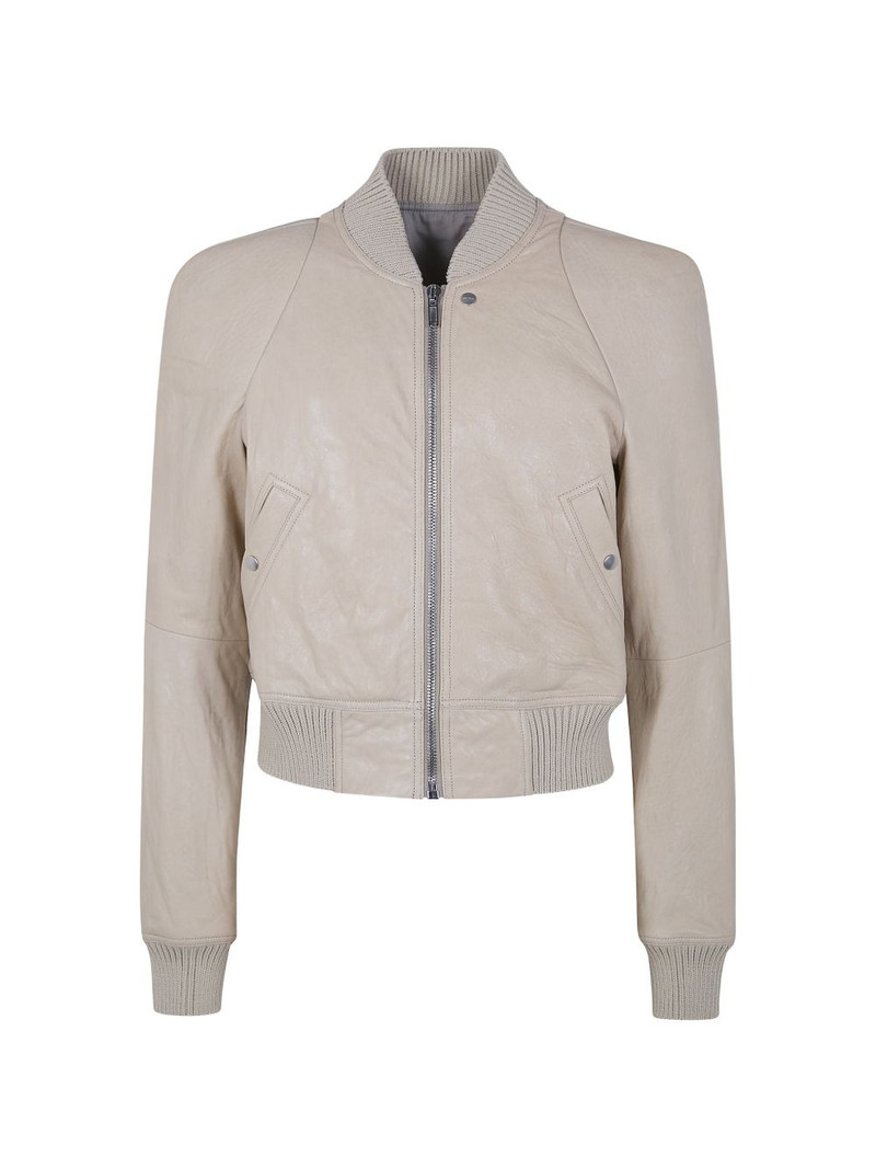 ribbed-hem leather jacket 1