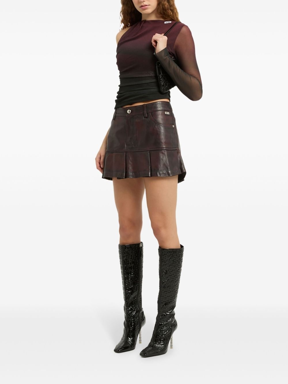Creature tulle one-shoulder top - 2