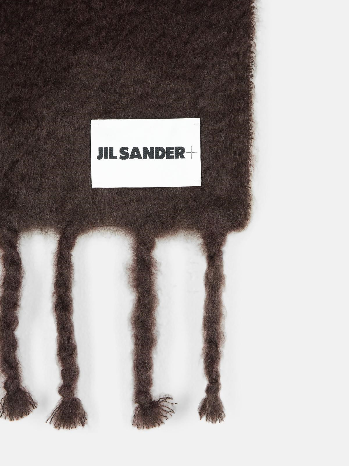 MOHAIR AND CHOCOLATE WOOL SCARF - 3