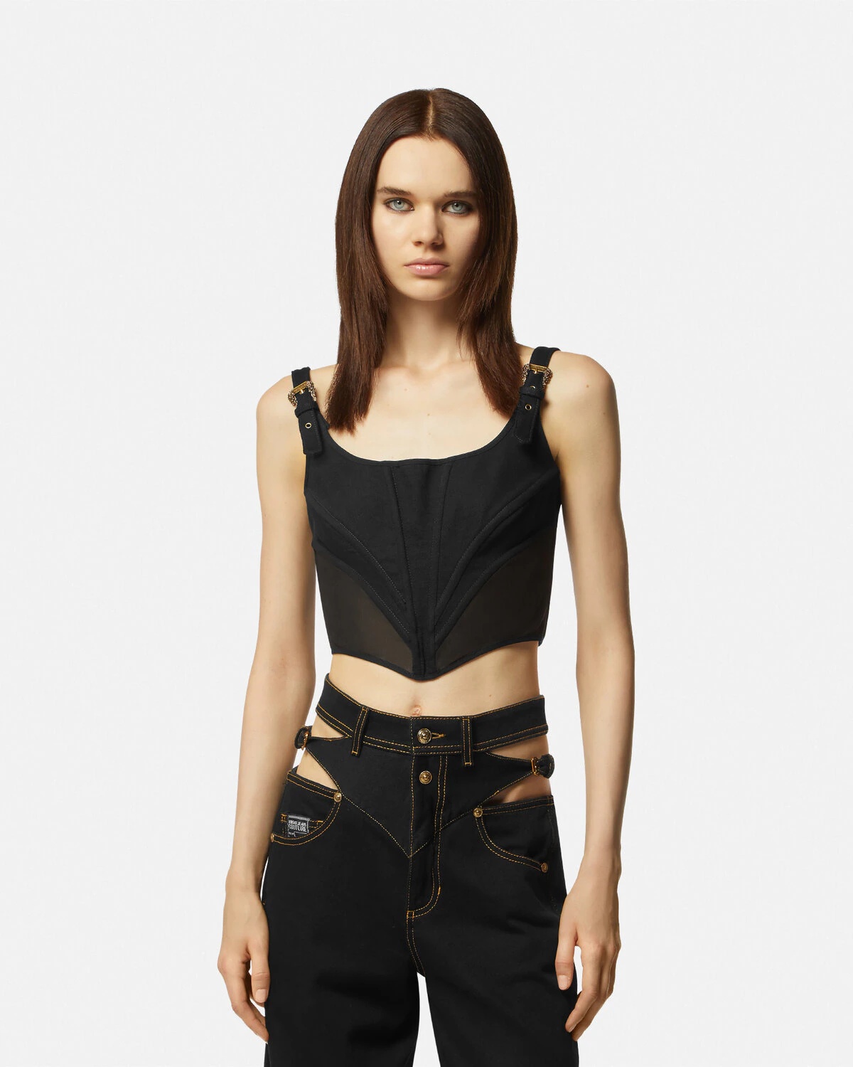 Baroque Buckle Bustier Top - 4