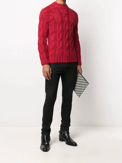 SAINT LAURENT cable knit jumper outlook