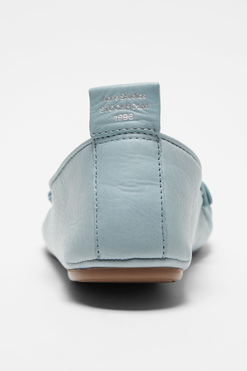 Leather loafers - Sky blue 3