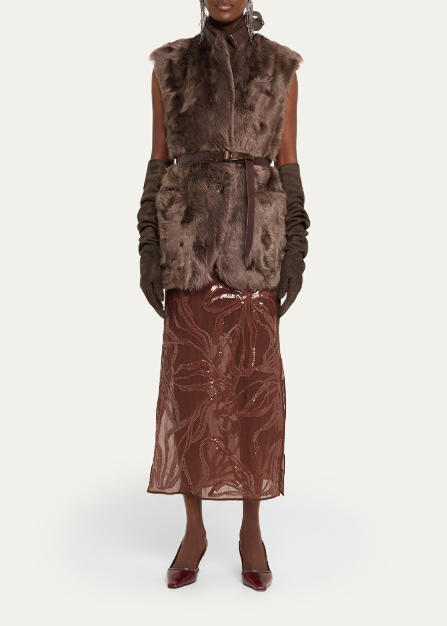 Crispy Silk Chiffon Tie Blouse - 2