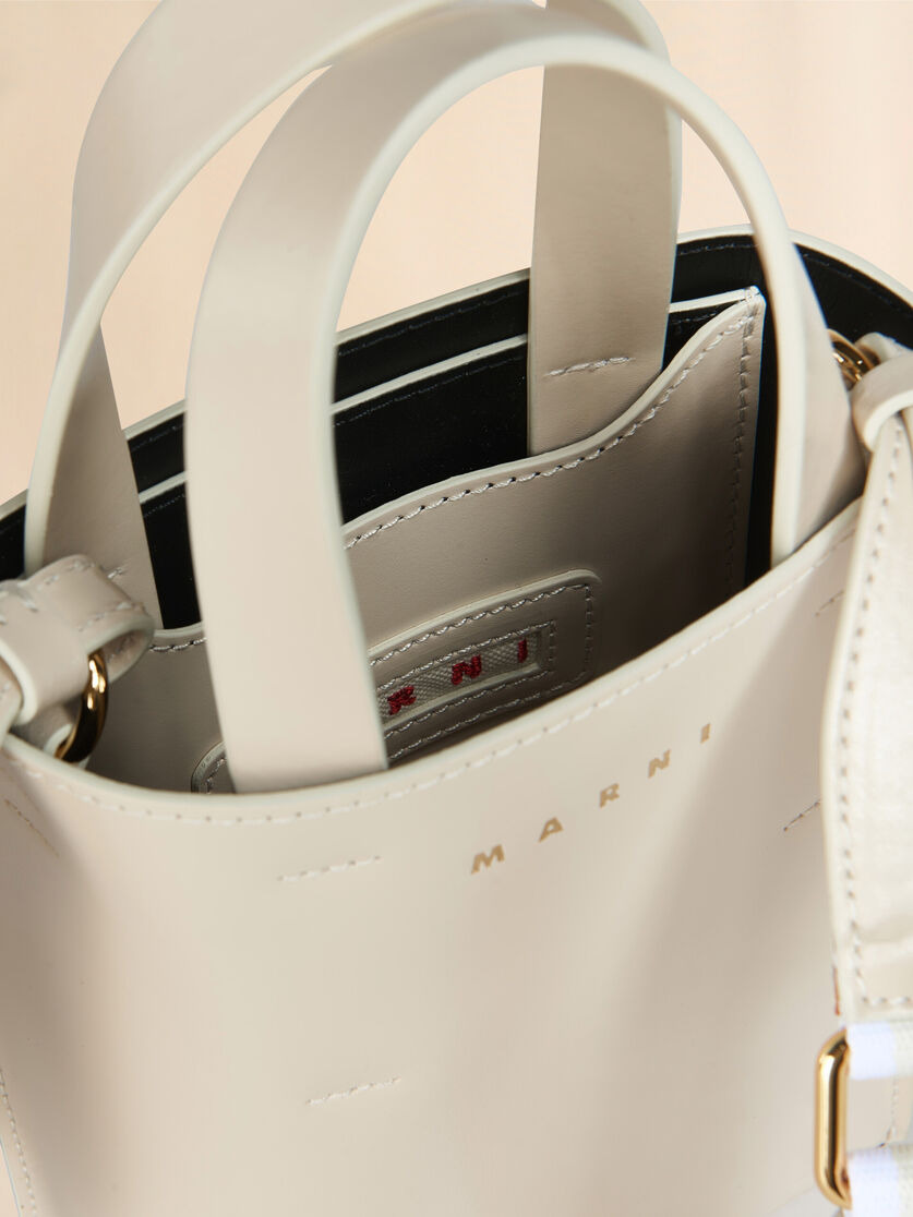 MUSEO NANO BAG IN CREAM LEATHER - 3