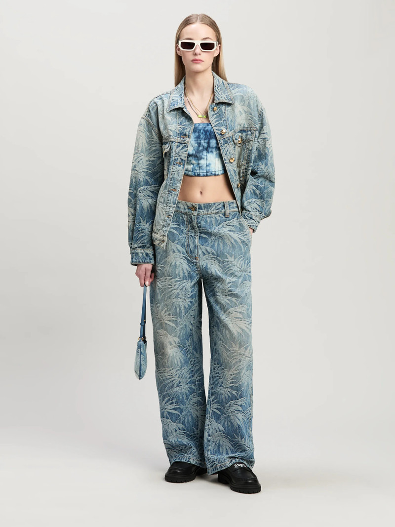 Palm Angels Baggy Jeans Palms Wash Pattern outlook
