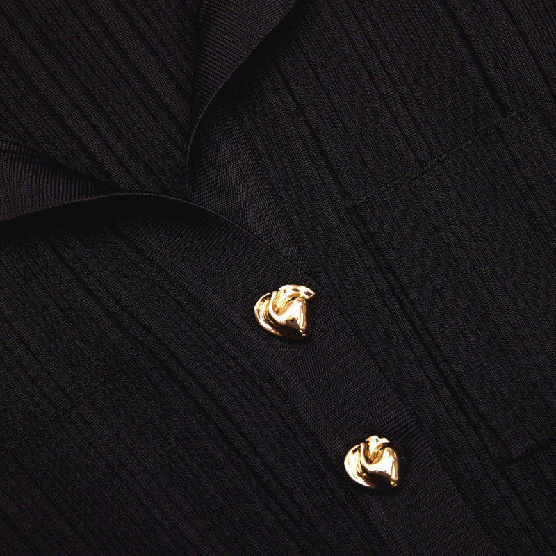 Black Ribbed Viscose Knit Top 5