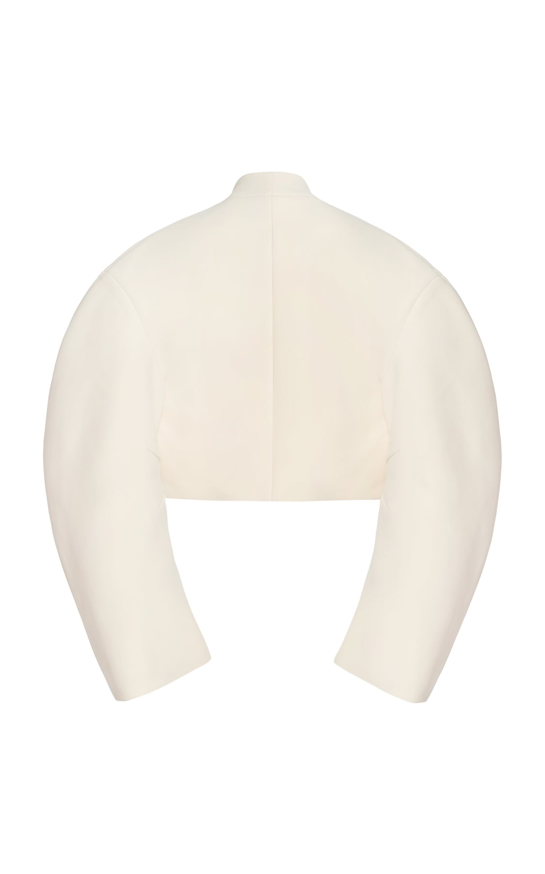 ROUNDED SLEEVE CROPPED JACKET IVORY - 9