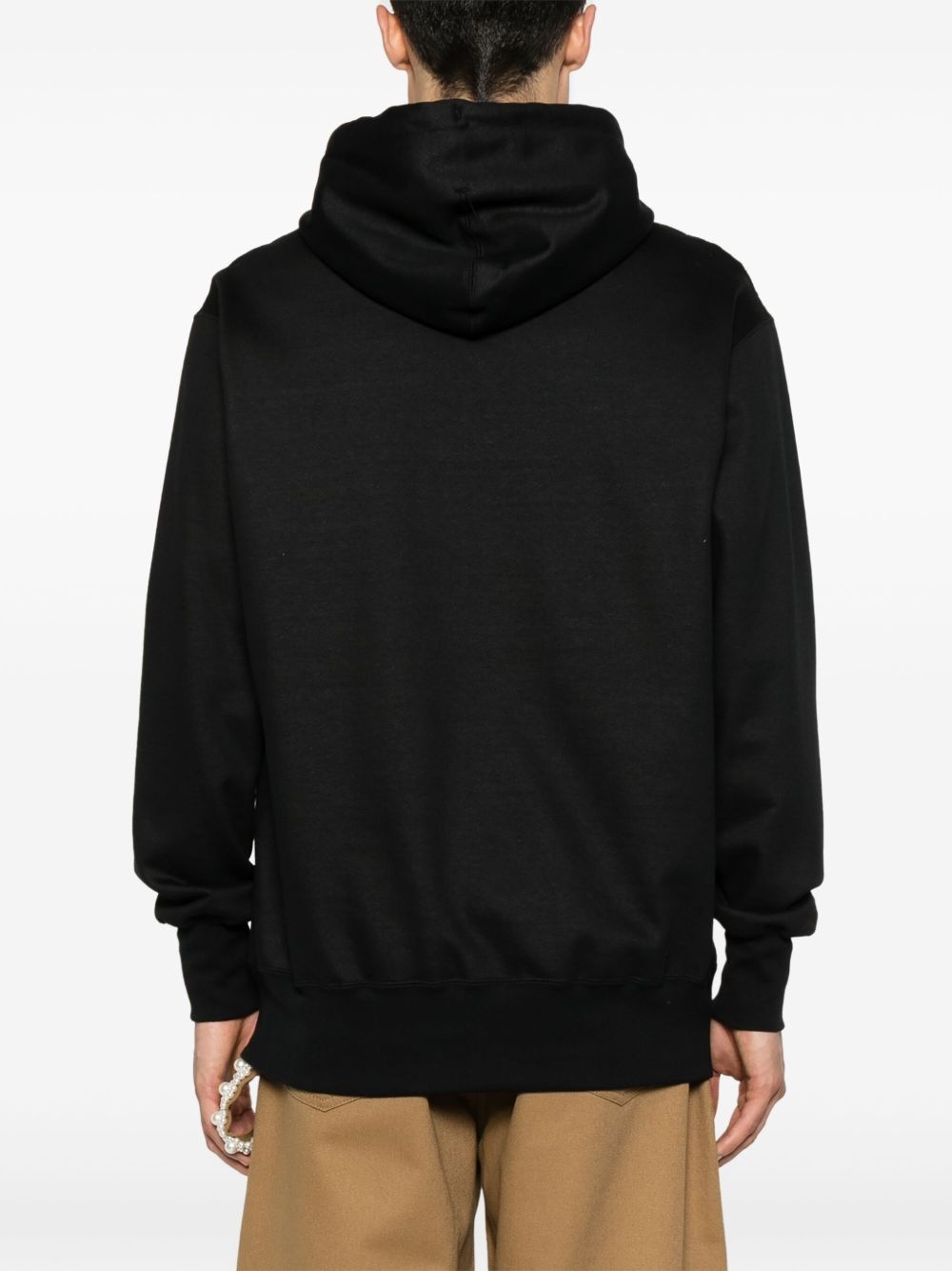 patchwork-detail hoodie - 4
