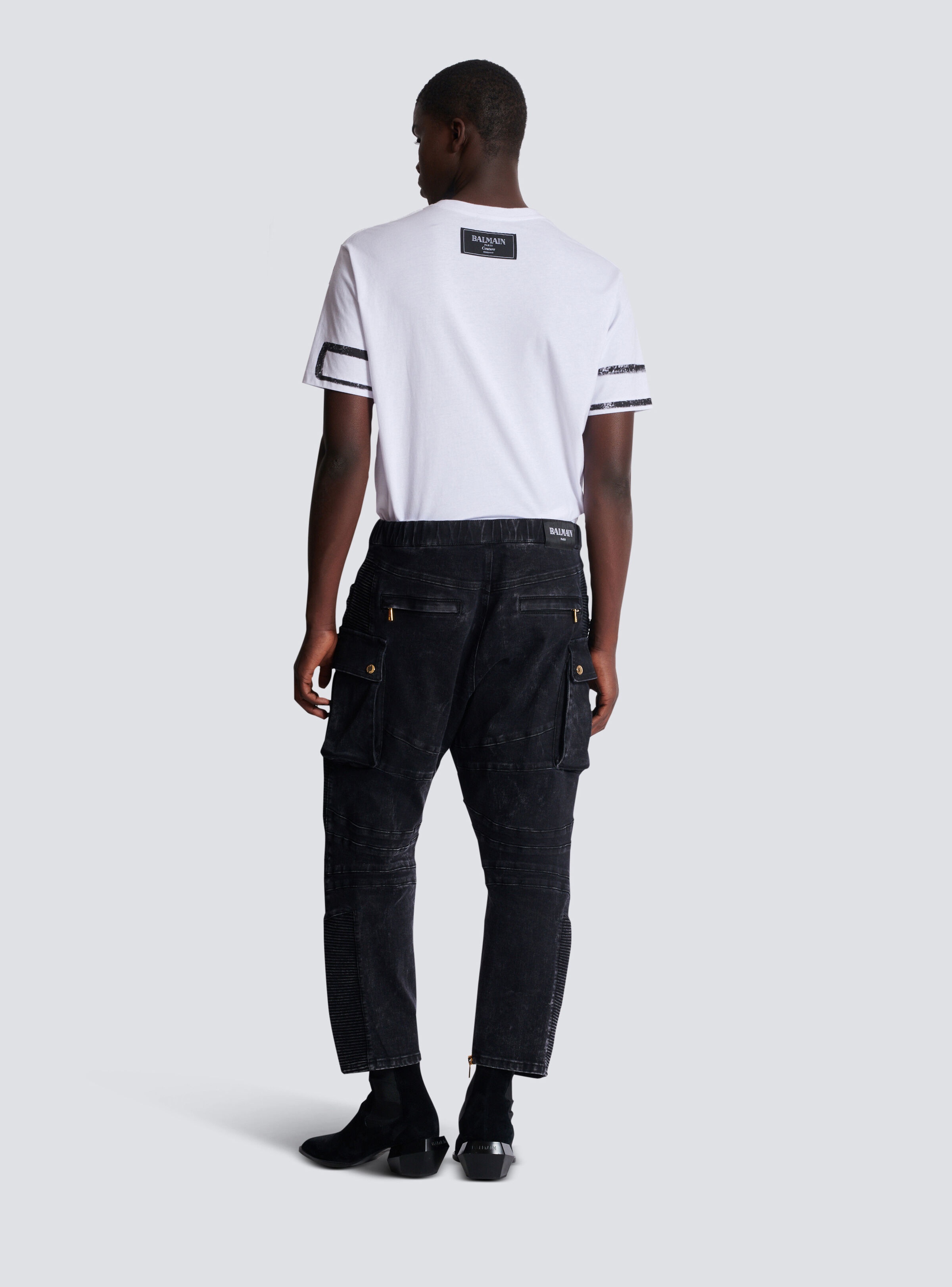 Denim cargo jeans - 4
