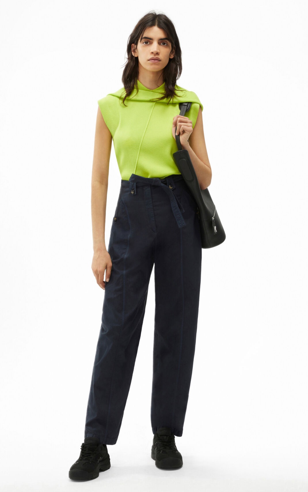 Tapered trousers with belt - 2
