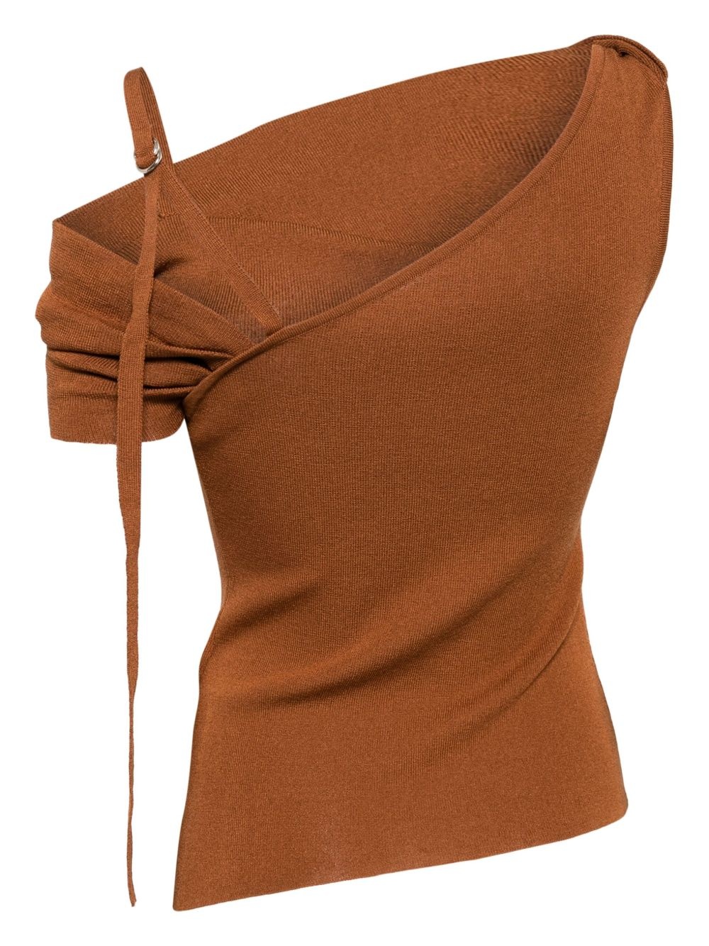 off-shoulder knitted top - 2