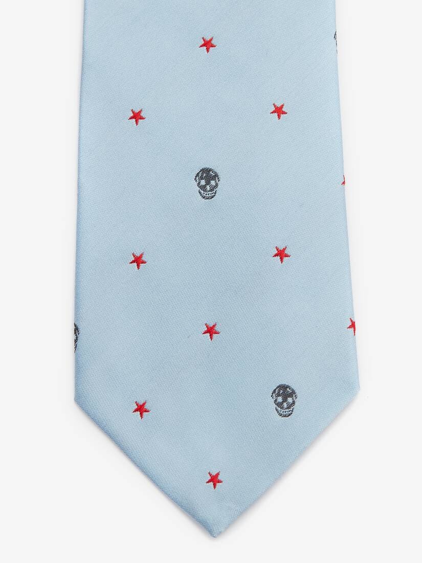 Men's Star And Skull Tie in Bluette 3