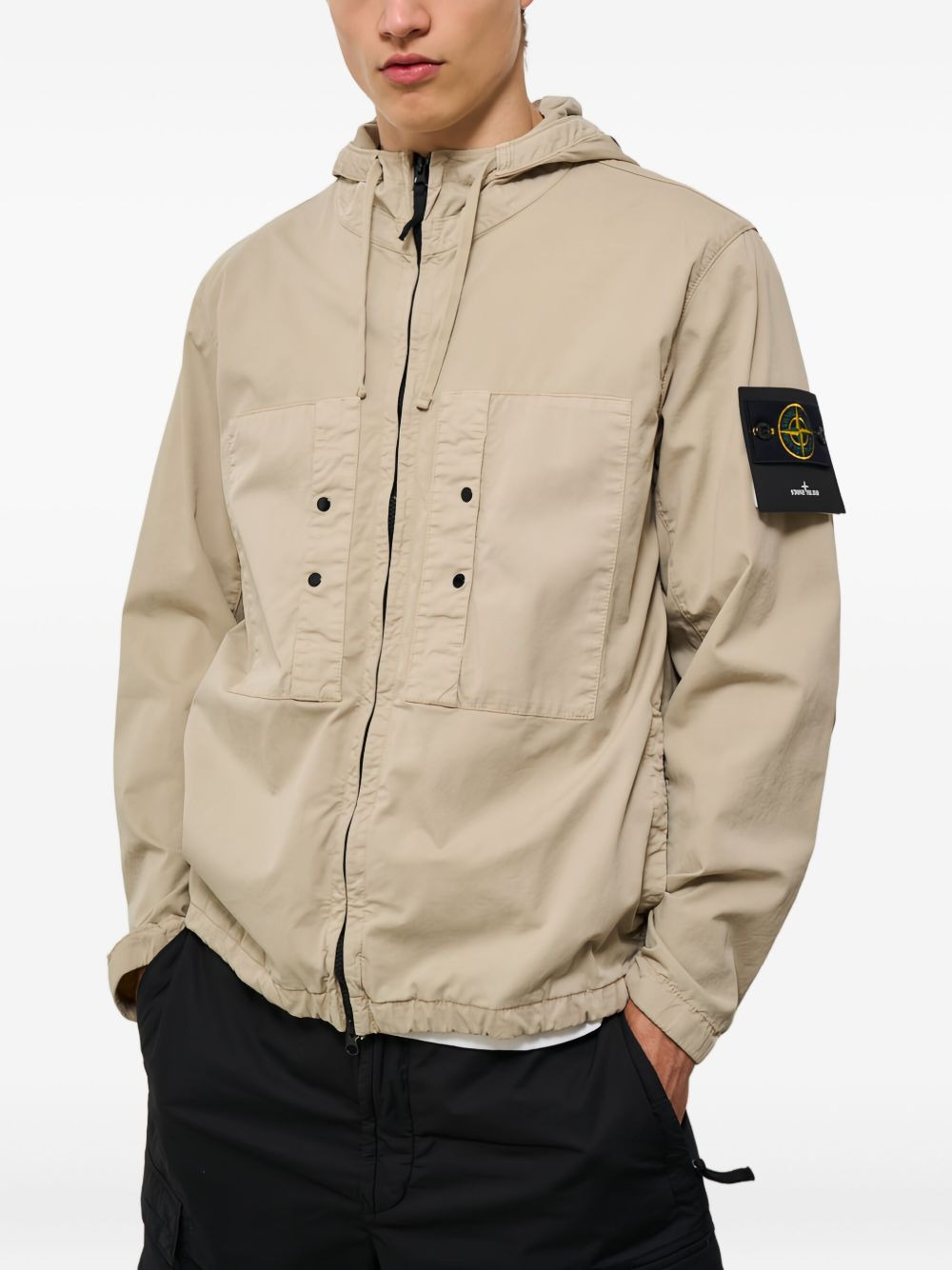 logo hooded jacket - 2