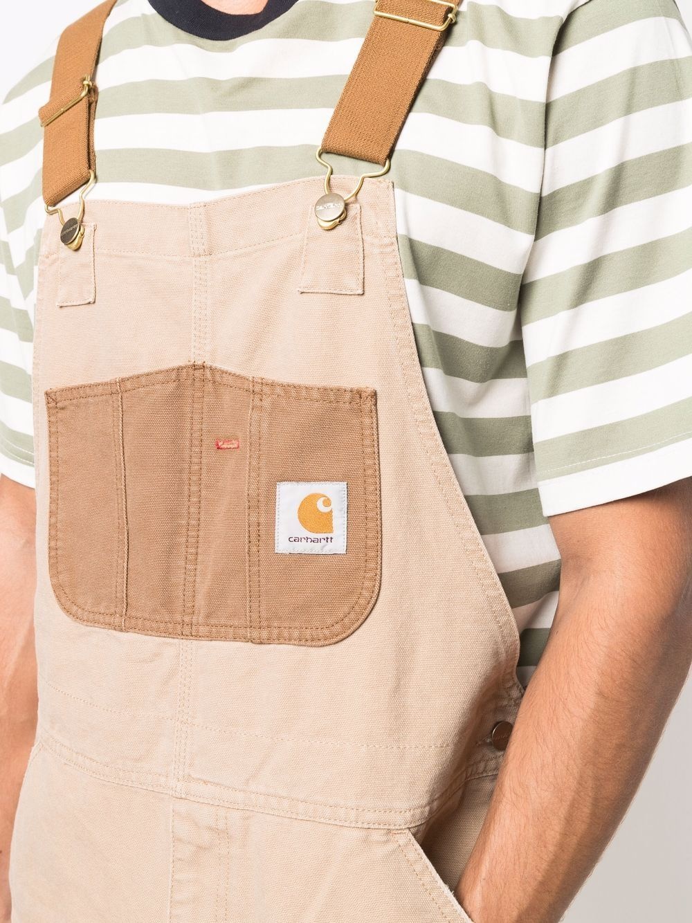 panelled logo-patch overalls - 5