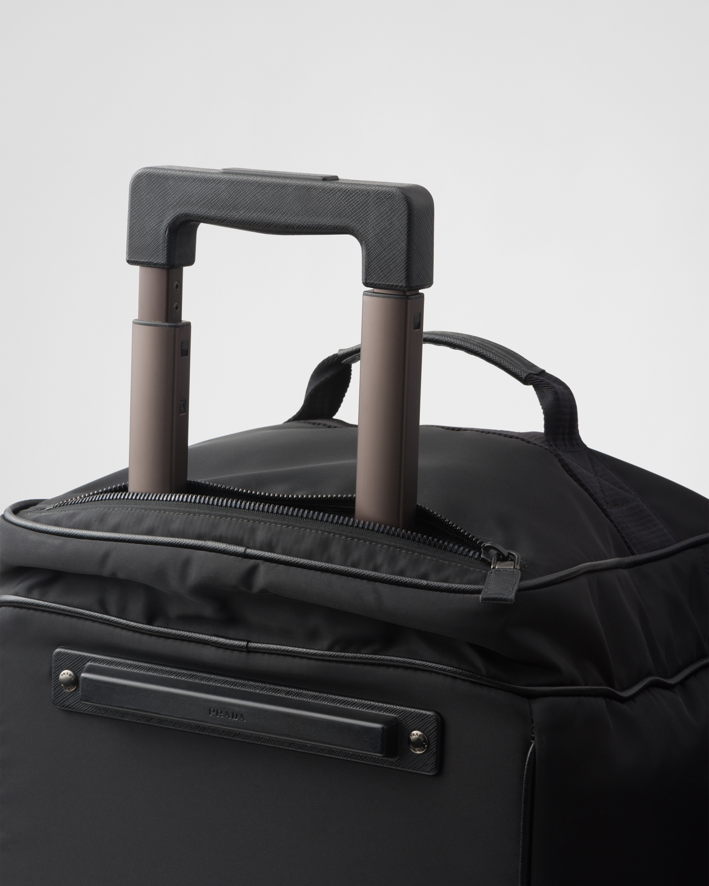 Re-Nylon and Saffiano leather trolley - 7