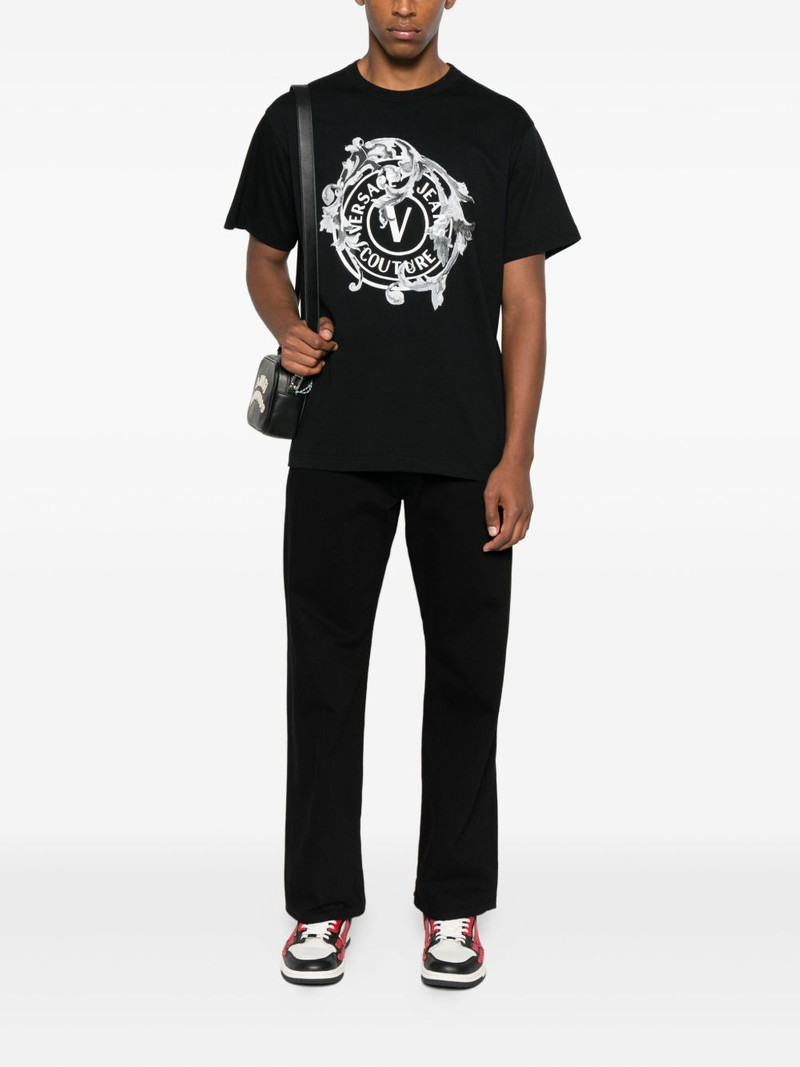 VERSACE JEANS COUTURE Porcelain Barocco-print cotton T-shirt outlook