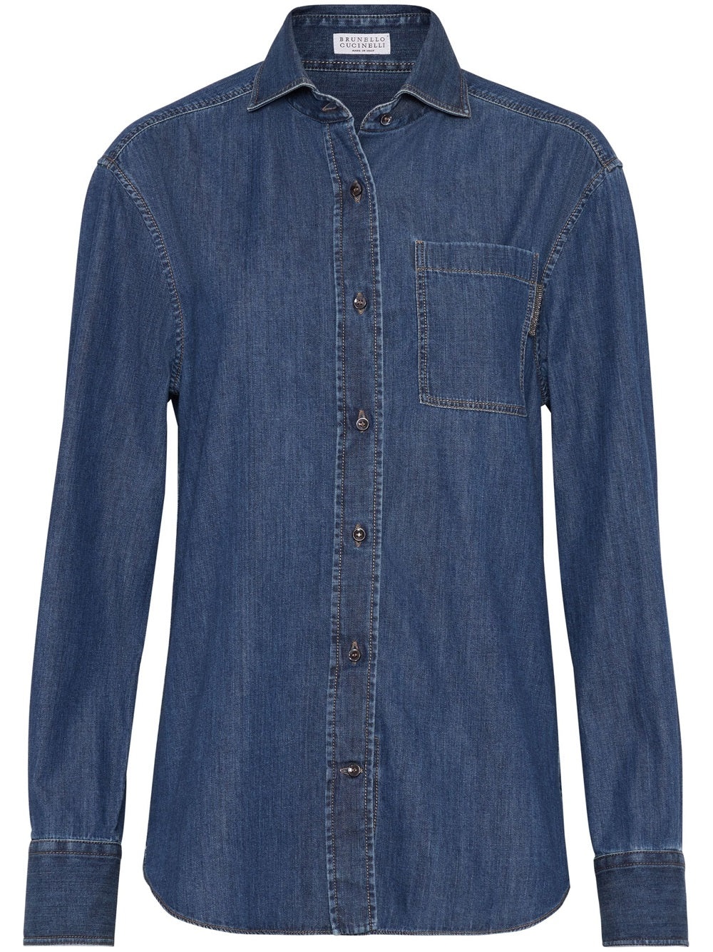 Denim shirt with Monili detail - 1