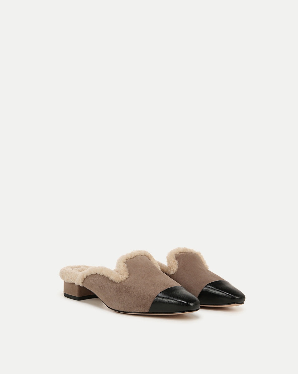 CECILE SHEARLING MULE - 2