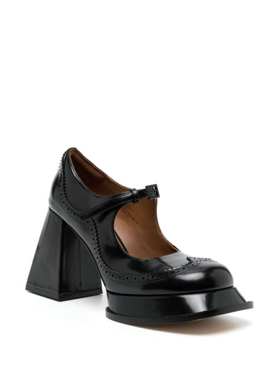 SHUSHU/TONG 105mm patent leather Mary Jane pumps outlook