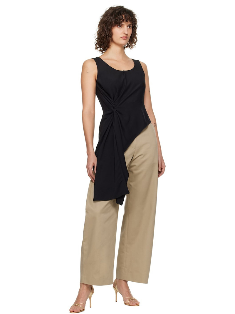 RECTO Black Asymmetric Twisted Top outlook