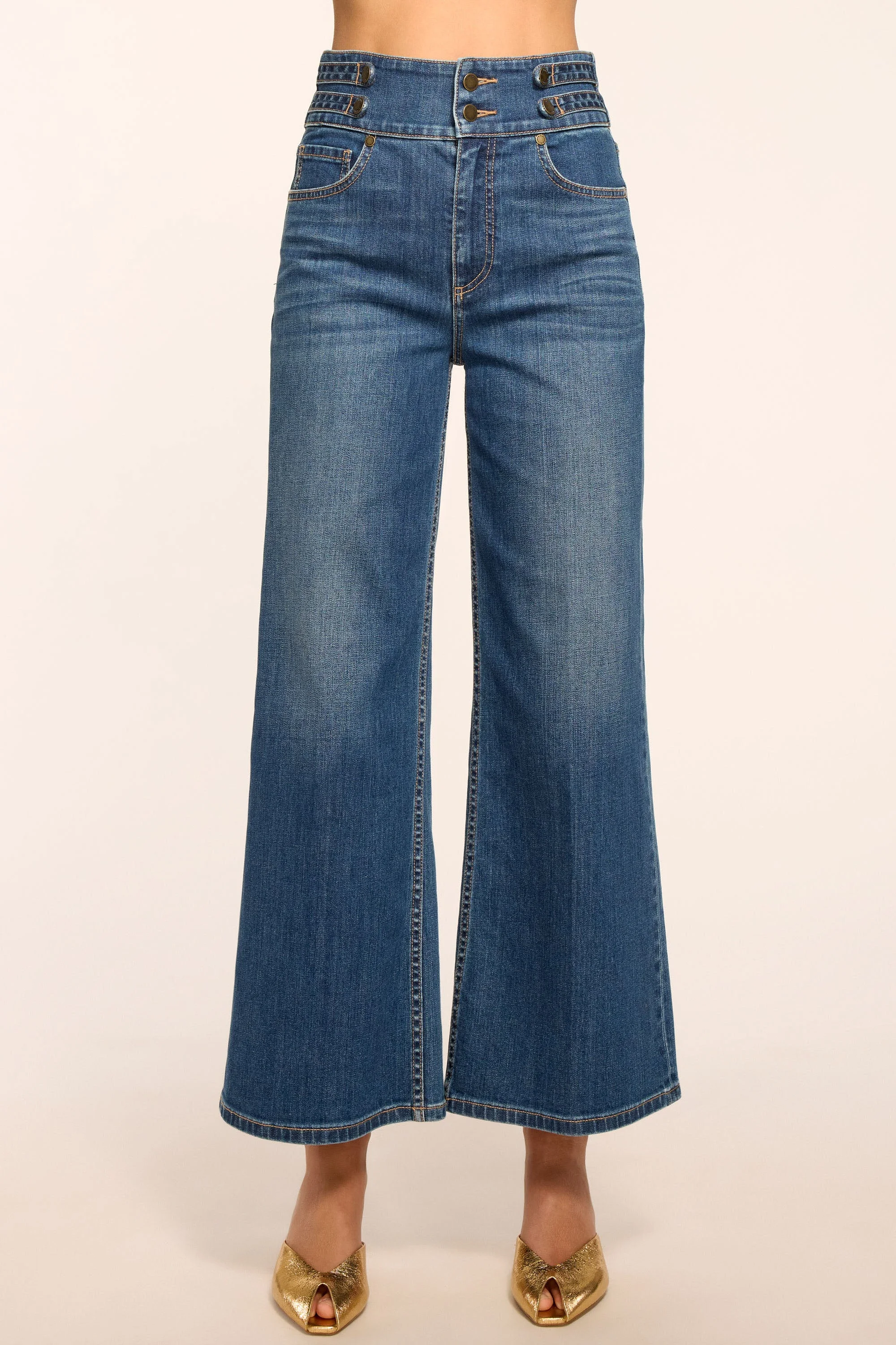 Liv Cropped Wide Leg Jean - 1