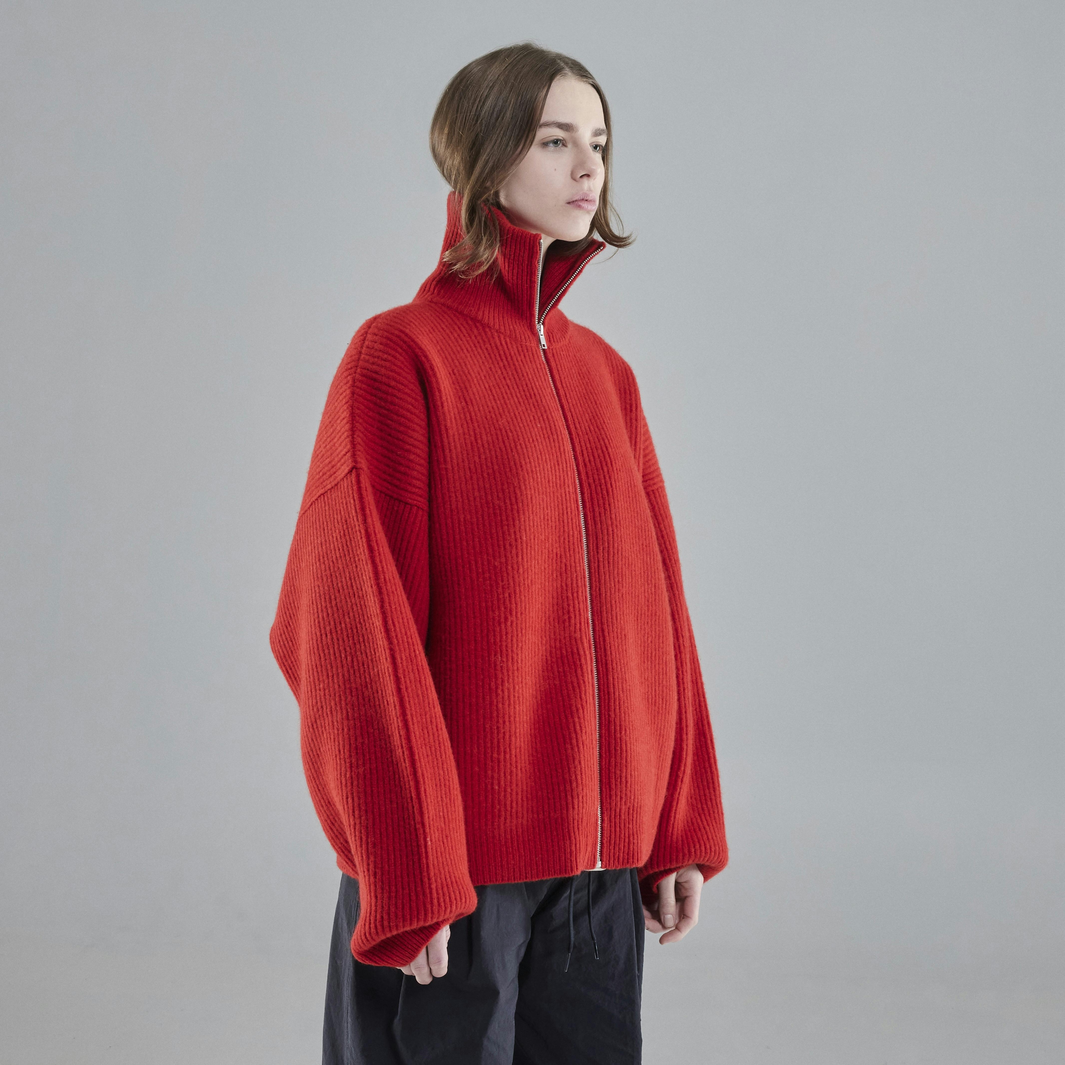 Vonarstræti Zipped Wool Sweater (Unisex) - 4