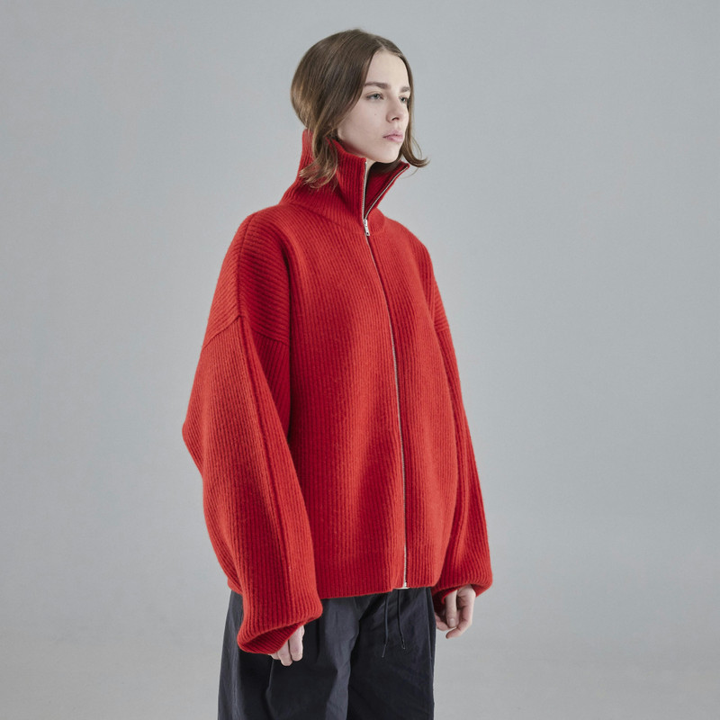 Vonarstræti Zipped Wool Sweater (Unisex) 4
