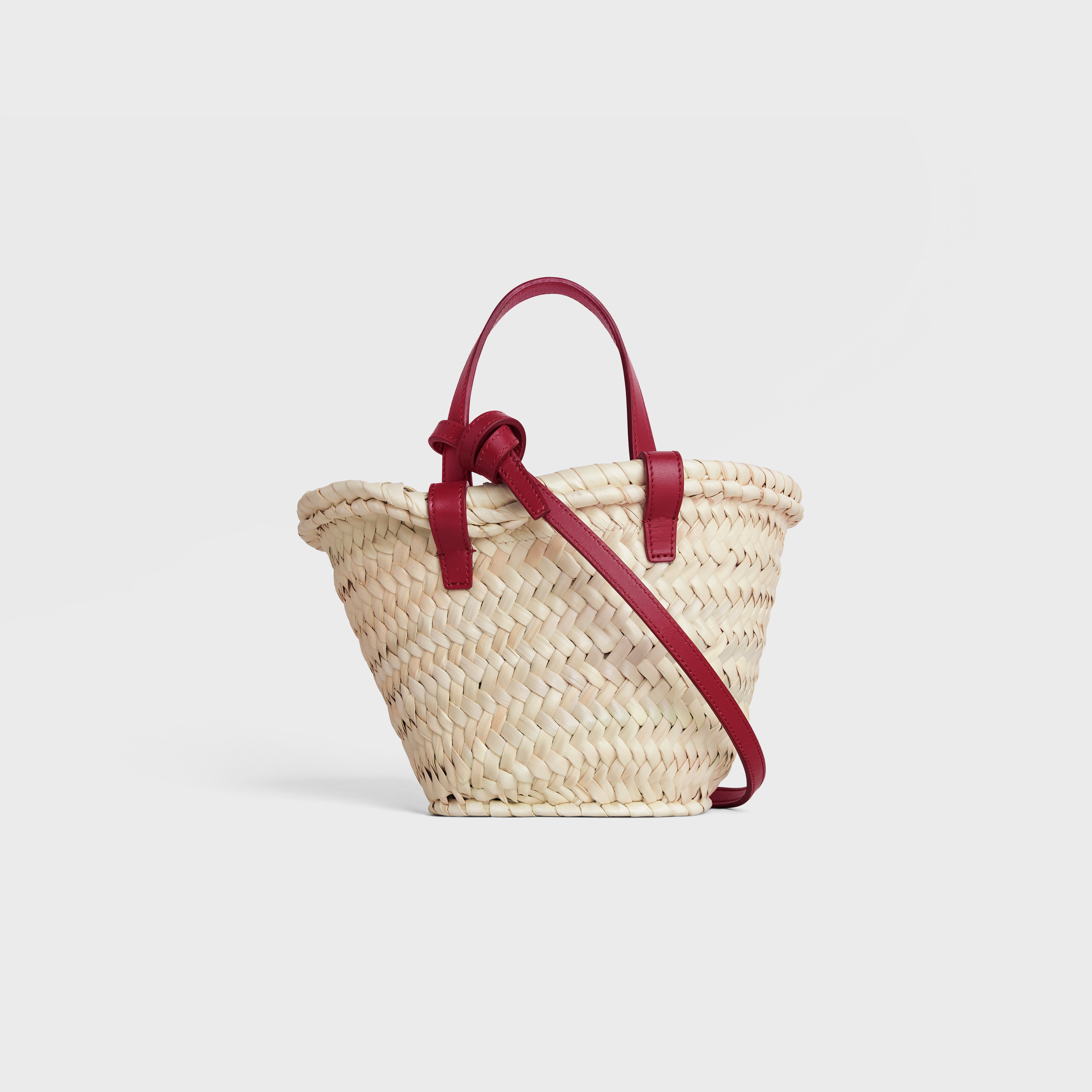 NANO TRIOMPHE PANIER in PALM LEAVES and CALFSKIN - 3