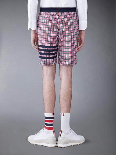 Thom Browne checked jacquard track shorts outlook