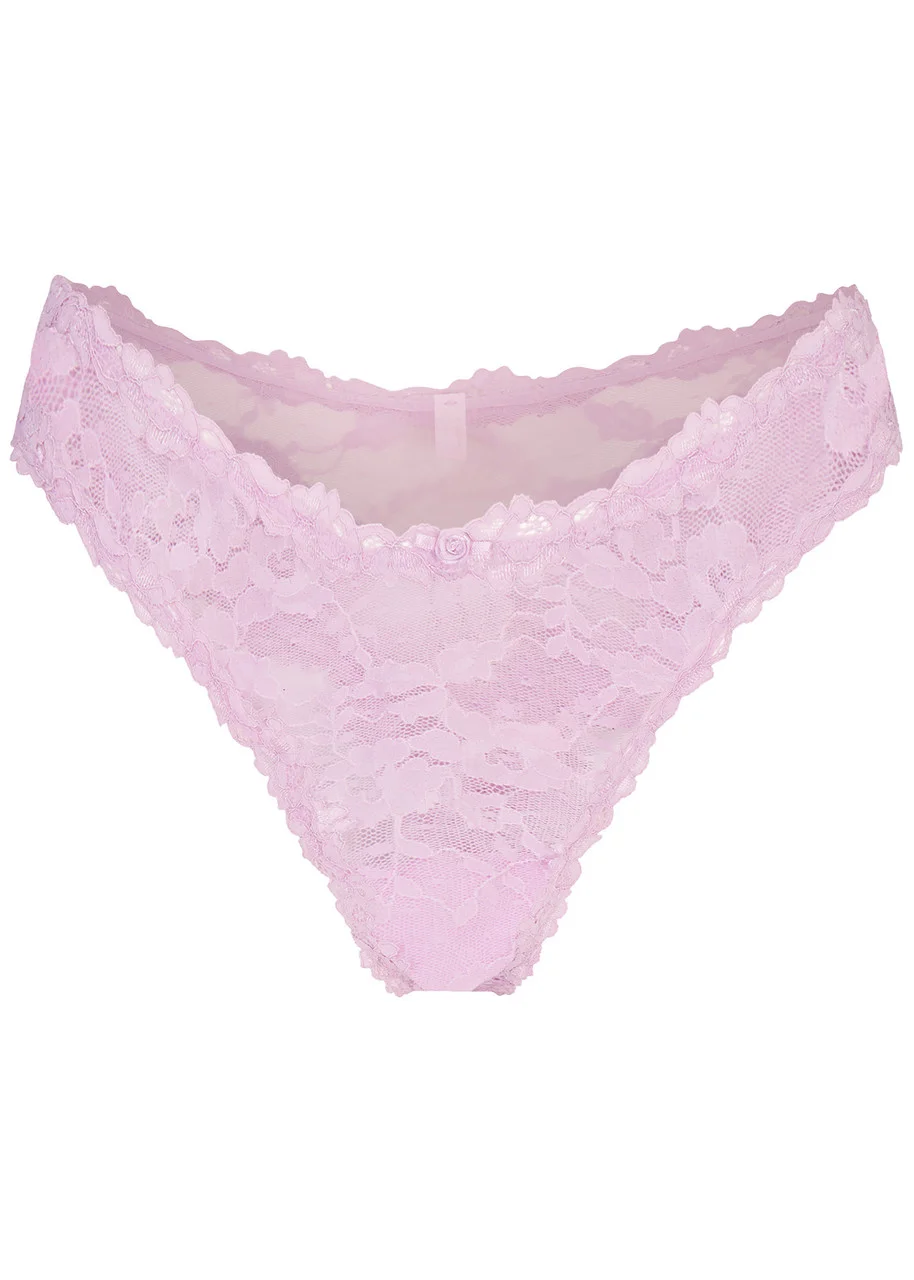 Skims Stretch-lace Dipped Thong - 1