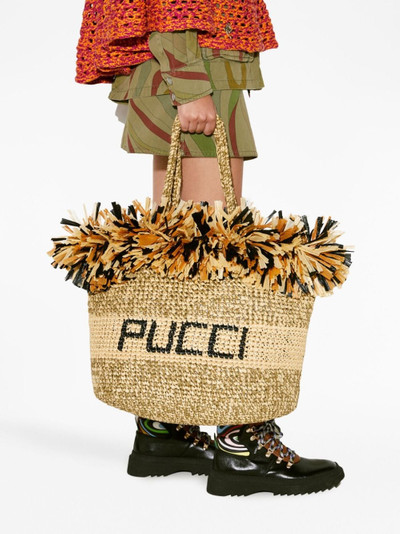 PUCCI logo-print woven tote outlook